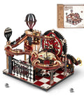 3D Marble Run Puzzle Kit For Adults, Fantasy Land Wooden Mechanical Model Building Set, Gear Ball DIY Kit, Mind Blowing Marble Track For Home Decor, Challenging Yet Satisfying Puzzle Gift Idea; wooden marble run with gears