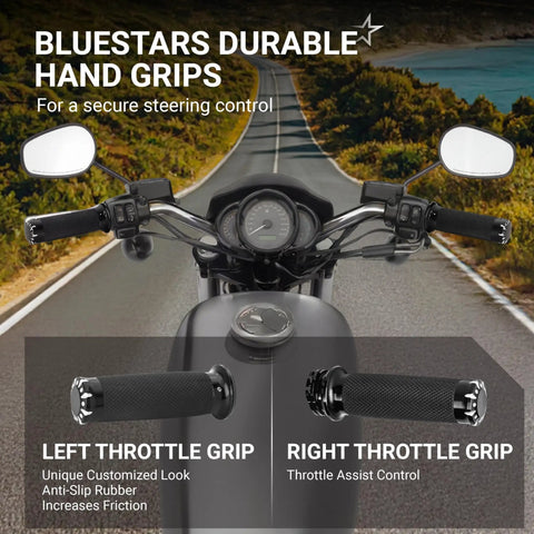 1 Inch Handlebar Grips For Harley Davidson Dyna Sportster Road Glide Softail Street Glide And Tour Glide Non Slip Grippy Durable Motorcycle Grips With 26mm Inner Diameter Left And Right