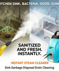 Heavy Duty Steam Rig Knocks Grease And Stuck On Dirt Right Off 2500W High Temp High Pressure Steam Washer for cleaning sinks.