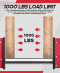 Front view of Four Piece 24 Inch Heavy Duty Parallel Clamps Set for Woodworking and Metalworking, showcasing 1000 pound load limit.