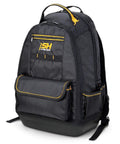 35-Pocket Solid Molded Base Heavy-Duty Tool Backpack With Waterproof Reinforced Bottom Laptop Compartment Padded Back Support