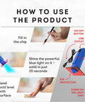 Instructions for using Tile Repair Kit For Quick DIY Fixes On Chips And Cracks In Marble Corian Porcelain And Granite Countertops Bathtubs And Sinks