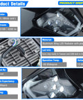 Universal LED Dirt Bike Headlight Kit With 2100 Lm Output For Enduro Pit Bikes And ATVs, Durable Black Housing Details