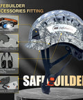 Construction Safety Helmet ABS Hard Hat With Adjustable Ventilation System For Industrial Worksites with accessories
