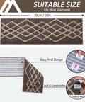 Non Slip Stair Treads Carpet Mats For Wooden Steps 10pcs Indoor Stair Runners With Polyester Fabric And TPE Backing Black Rhombus Design For Kids And Pets