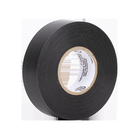 Duck Brand black electrical tape roll, 3/4-inch wide, 60 feet long.