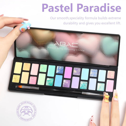 Pastel Shimmer Solid Gel Nail Polish Set With 24 Color Ombre Kit And Pro Nail Art Brush Hema Free Soak Off Gel System