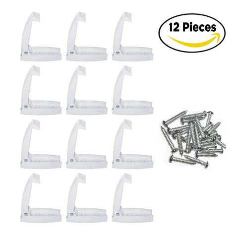 Heavy Duty RV Storage Door Latches 12 Pack With Spring Clips And Mounting Hardware shown with screws