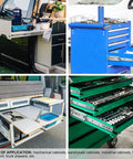Heavy Duty Locking Drawer Slides 22 Inch One Pair Full Extension with Lock 250 Lb Capacity in tool chests and cabinets