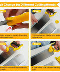 Quick change process for 4-Piece Miter Box And Saw Set With A 3.95 Inch By 12 Inch Extra-Wide Miter Box And Three Saws For Heavy-Duty Cuts