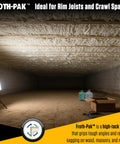 Top Shelf Closed Cell Spray Foam Insulation Kit Two Component Polyurethane Sealer With 15 Ft Hose in a crawl space with foam sealing.