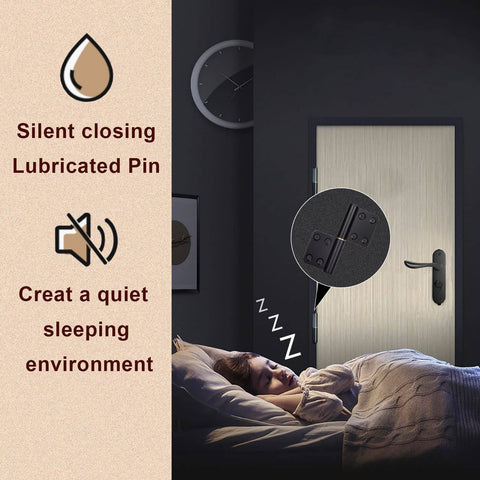 Six Pack 4 Inch Lift Off Flag Hinges Black Anodized Aluminum Removable Door Hinges With Lubricated Pins installed for quiet operation