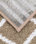 Close-up of Non Slip Stair Runners For Pets And Kids Indoor 28 By 9 Inch Stair Mats With TPE Backing 13 Piece Gray Set corner detail