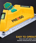 Square Laser Level With Green Beam, 65 Feet Tile Floor Layout, 90 Degree Aluminum Base, Magnetic Level Square, Built In Bubble Vials, Nails And AA Batteries Included shown with green beam