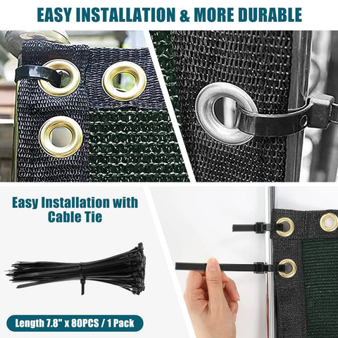 Dark Green Privacy Fence Screen 4x50 Feet For Chain Link Fences With 90 Percent Blockage, Heavy Duty 170GSM HDPE, cable ties