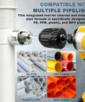 All In One Pipe Threading Kit For Internal And External Threads With 1/2 Inch 3/4 Inch And 1 Inch PVC Tubing Drill Friendly Thread Cutter Set For Quick Plumbing Repairs And Home DIY Projects on PE, PPR pipes