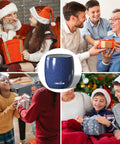 Tiny But Mighty Bluetooth Speaker With 360 Degree HD Stereo Sound And Punchy Bass featured in festive gift scenes.