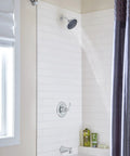 Porter Monitor 14 Series Tub and Shower Trim Chrome With Touch Clean Rubber Nubbins, 2.5 GPM Flow, wall-mounted shower view