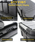 Durable 14 Inch Tool Box With Removable Tray For Hobby And Craft Storage Lightweight Three Pound PP Plastic Box Details