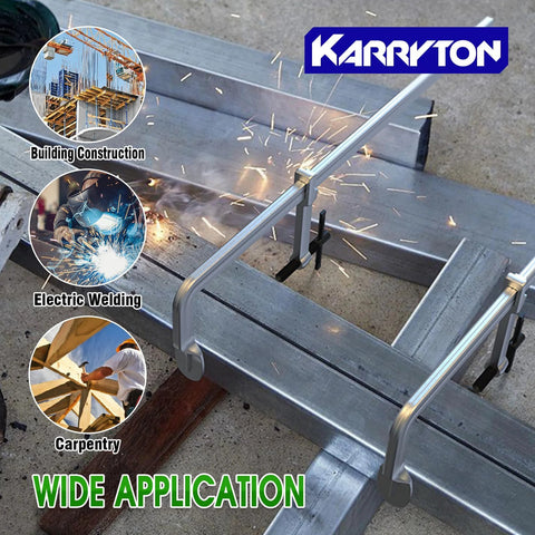 KARRYTON 4-pack 12in F-clamps with 3in throat, silver drop-forged steel for securing metal workpieces during welding