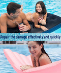 People relaxing on pool floats, illustrating use of Heavy-Duty Pool Patch Repair Kit For Inflatables With Peel-And-Stick TPU Vinyl Waterproof Patch Kit.