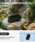 Five Pack Silicone Seat Belt Buckle Covers For Cars SUVs Trucks Anti Scratch Protection displayed on a rock with a garden backdrop