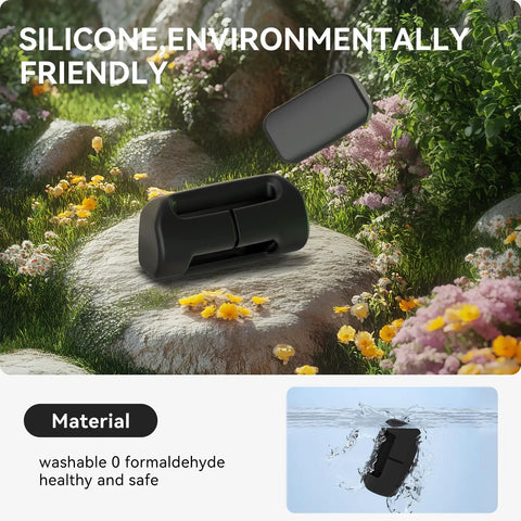 Five Pack Silicone Seat Belt Buckle Covers For Cars SUVs Trucks Anti Scratch Protection displayed on a rock with a garden backdrop