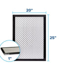 20x25x1 MERV 14 Air Filter For AC And Furnace, Top Notch Premium Allergen Guard displayed with size indicators