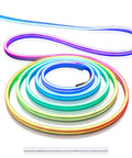 16.4Ft LED Neon Rope Lights Addressable LED Strip Neon Sign Flexible Pixels Light RGB Lit Dream Color Rainbow WS2811 DC12V Waterproof For DIY Bedroom Wall Wedding Party Bars Advertising