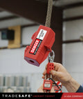 Heavy Duty 220 Volt Cord Lockout For Two Plugs Large Electrical Plug Lockout Device Industrial Grade Non Conductive Polypropylene OSHA Compliant Red Lockout Tool For Energy Isolation