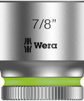 Zyklop Seven Eighths Inch Socket With Three Eighths Drive Non Impact Use Knurled Grip For Easy Manual Tightening Ball Stop Groove