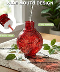 Outdoor Hummingbird Feeder 25 Oz With Perch And Five Flower Ports No Spill Nectar Feeder for filling in a garden setting