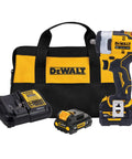 12V Max 3/8 Inch Cordless Impact Wrench Kit with charger and battery in protective carry bag, ideal for quick automotive fixes.