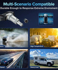 Dead Nuts Precise Street Swap Tire Pressure Sensor 433 Mhz showcasing durability in rain, high speed, and heavy load scenarios.