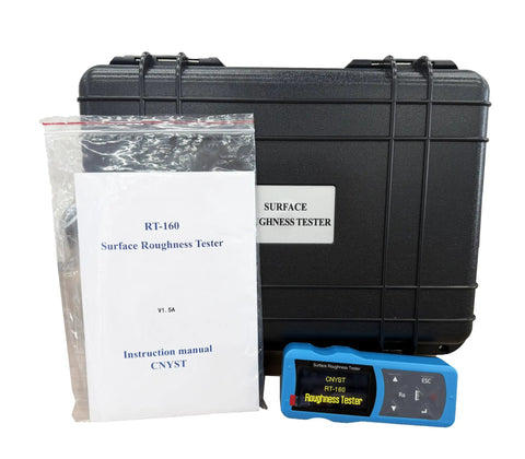 Portable Surface Roughness Tester For QA With Ra 0.005-16.000 Um And Rz 0.02-160.00 Um, carry case and manual
