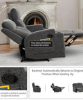 Side view of Two Seat Manual Recliner Sofa Set With Cozy Fabric Comfort, Built In Side Pockets And Cup Holders, Dark Grey, reclined.