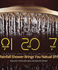UBNMIUBV Shower System, Antique Brass Shower Faucets Set, 20 cm rain shower head with water flowing for a natural spa experience.