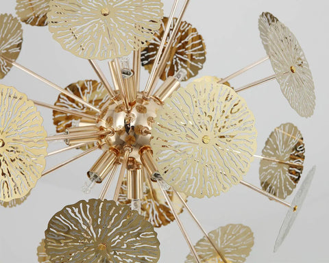 12 Light Modern Sputnik Chandelier Gold Bulbs Included 14 G9 Halogen 40W Adjustable Rods Globe Pendant Lighting Fixture detail