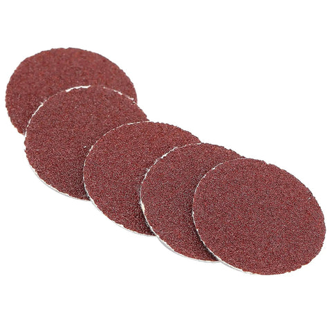 200 Pcs Red Sandpaper Discs 1 Inch Fine Grade For Wood Polishing And Grinding To Shine Up Semi Rough Surfaces With Ease And Style stacked in view.
