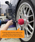 Using Eight Piece Aluminum Wheel Polishing Kit For Drills With Foam Sponge Polishing Balls Extension Holder And Magnetic Link Rod