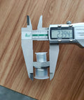 Hydraulic hose adapters, 2 pcs, white plastic with threaded ends, 14H to 18ED for excavator hoses.