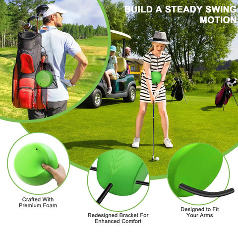 The Connector Golf Training Aid For Posture Correction And Swing Mechanics, Improve Arm Body Coordination in use on a golf course