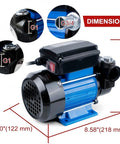 Heavy Duty Electric Oil Transfer Pump 110V Generating 18 Gpm Lightning Fast Flow And A Rock Solid 49 Ft Lift for diesel fuel with dimensions.