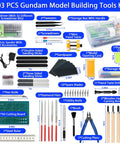 103 Piece Professional Model Tool Kit For Plastic Models And Gunpla Dope Hobby Tools Set For Easy Assembly Repair And Detailing