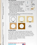 No Sweat Hydrogen Sulfide Water Test Strips For Well And Pool Checking Slick Setup 30 Count Foil Pack test instructions and color chart.
