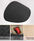 Universal Black Back Seat Cover With Storage Pocket For Cars Trucks And SUVs Durable Water Resistant Auto Seat Cushion Pad showing material detail.