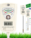 7 In 1 Soil Test Kit For Home Gardeners And Lawn Care With Moisture, pH, Temperature, Sunlight, Humidity And Fertility Meter, Built In 1.6 Inch Sensor, One Button Mode Switch For Easy Indoor Outdoor Plant Diagnostics, digital probe