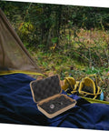 Heavy Duty Outdoor Case with Waterproof, Shockproof Storage Box for Camping in forest setting