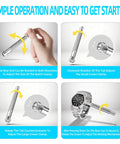 Steps for using 7 Piece Crown Winding Set For Mechanical Watches, Watch Hand Adjustment Tool, Manual Winding And Time Setting Kit.