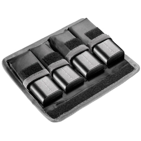 DSLR Battery Case And Holder For AA And LPE Series Batteries with Quick Release Access Nylon PU Coated Lightweight Protective Case